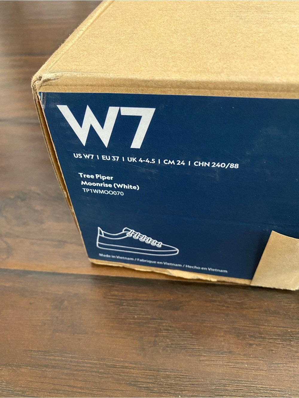 New with box allbirds Tree Piper Moonrise lace up sneakers women’s size 7 - Picture 8 of 8